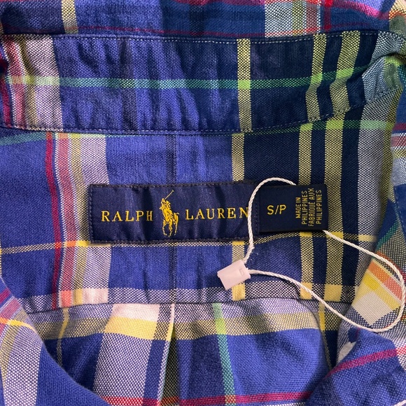 Ralph Lauren button down shirt featuring a multicolor plaid pattern - Picture 4 of 8